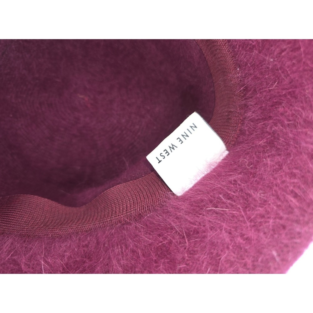 Nine West Rabbit Angora Hat RN 110188 Raspberry - Picture 4 of 6